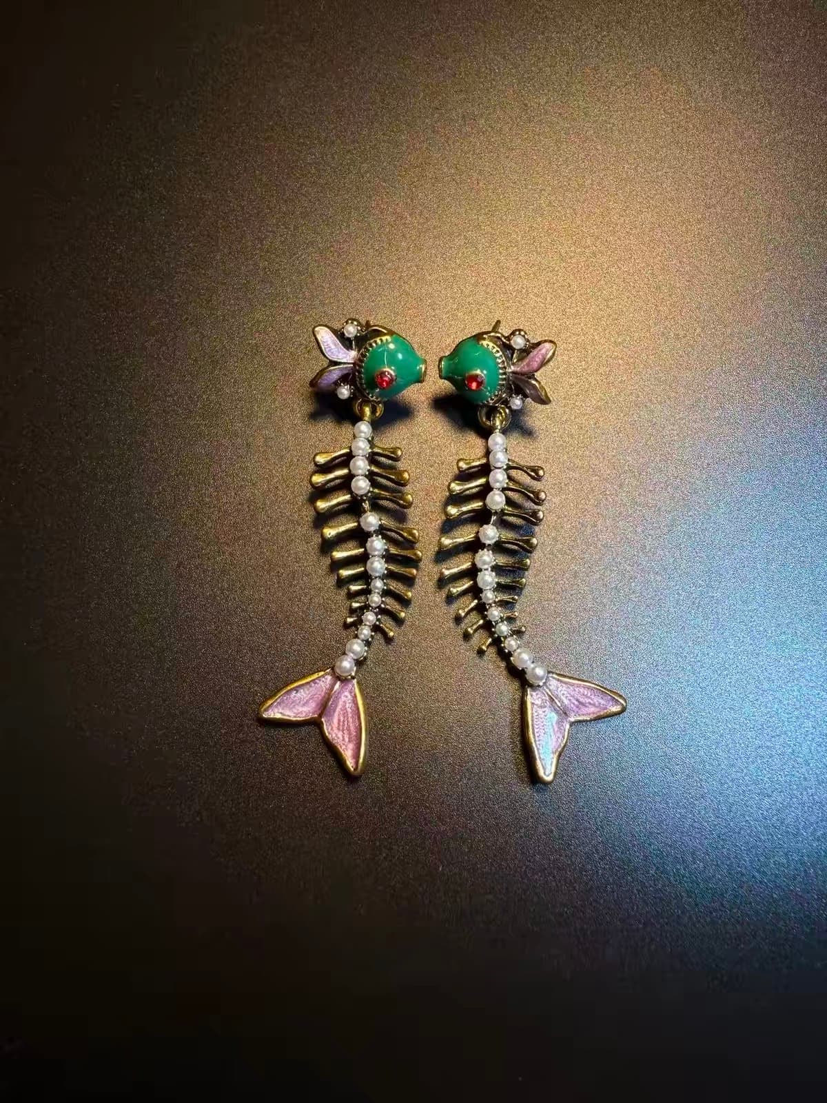 Jade Koi Drop Earrings
